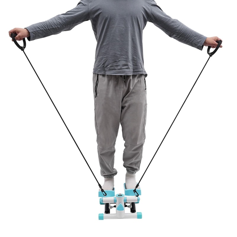 Exercise Mini Stair Stepper With Twister And Resistance Bands Fitness Machine 8