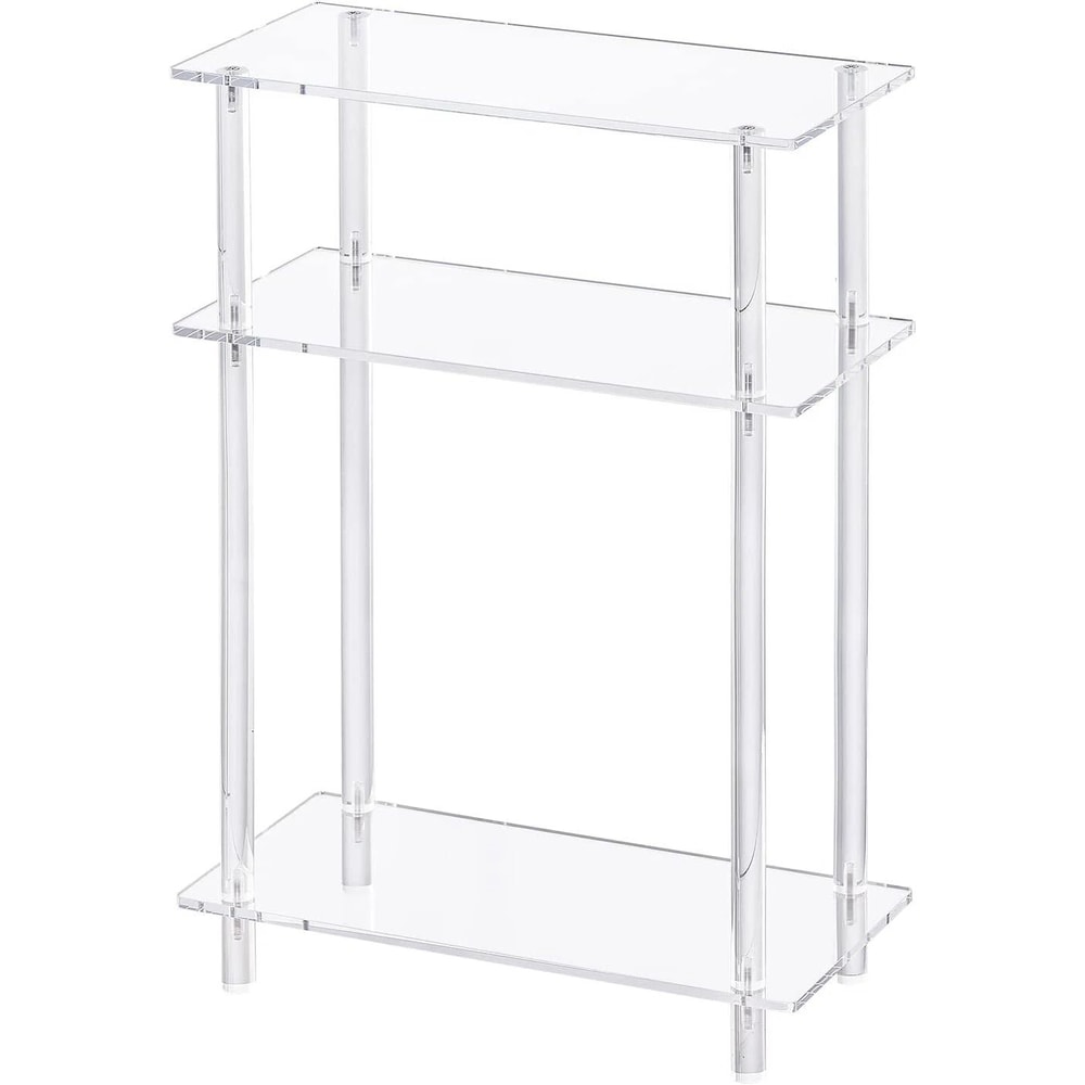 Wide Skinny Nightstand Slim Small End Table Acrylic Narrow Side Table 14