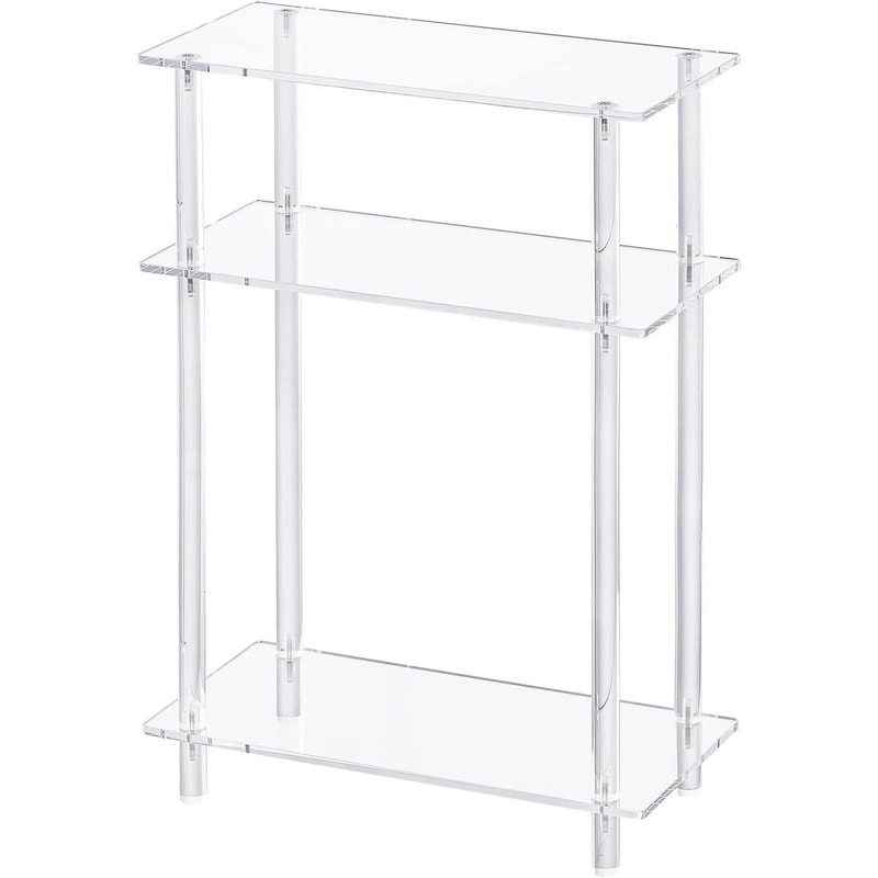 Wide Skinny Nightstand Slim Small End Table Acrylic Narrow Side Table 14