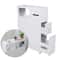 Narrow Cupboard Shelf Slim Bathroom Storage Floor Standing Toilet White 10
