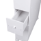 Narrow Cupboard Shelf Slim Bathroom Storage Floor Standing Toilet White 11
