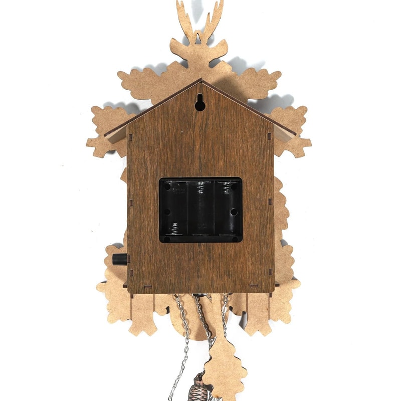 Hunter Cuckoo Clock Vintage German Black Forest Wooden 3