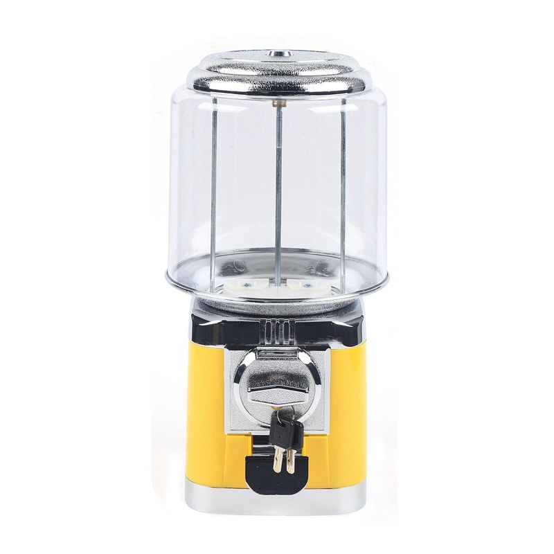 Yellow Candy Vending Machine Bulk Gumball Nut Dispenser Treat Station 7