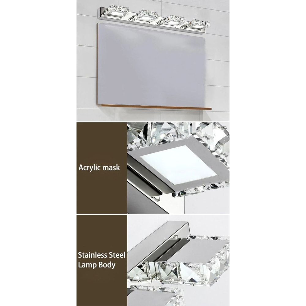 Modern Bathroom Vanity LED Crystal Mirror Lamp Light Fixture 12