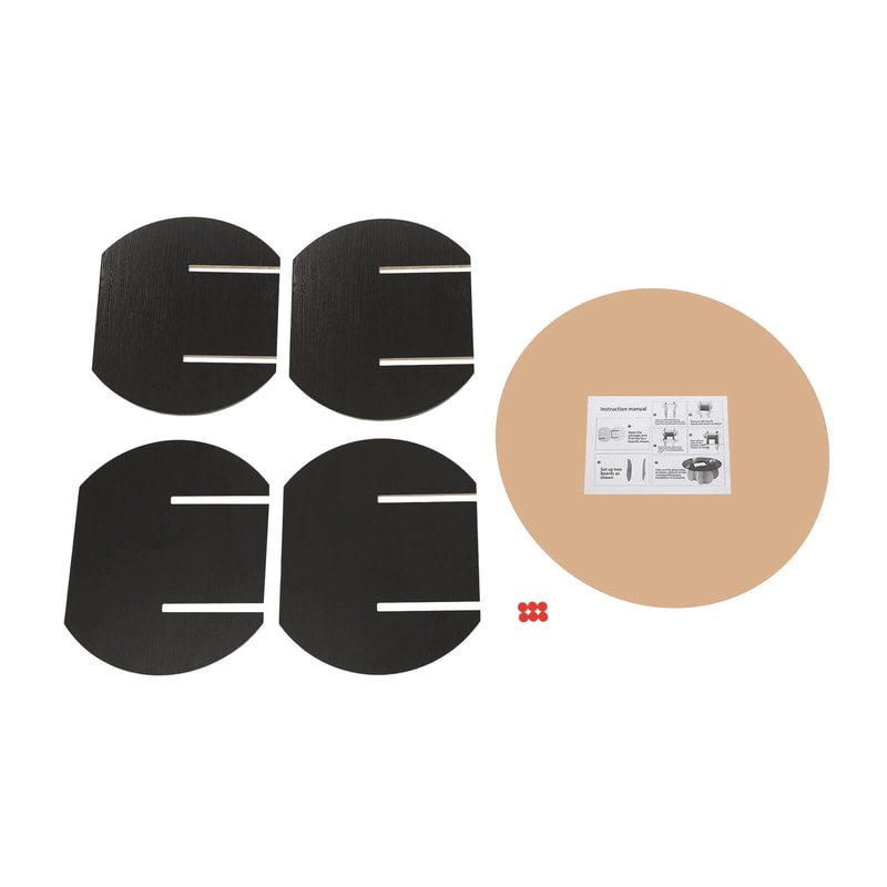 Unique Circle Center Table With Wood Base Round Glass Tabletop Coffee 10