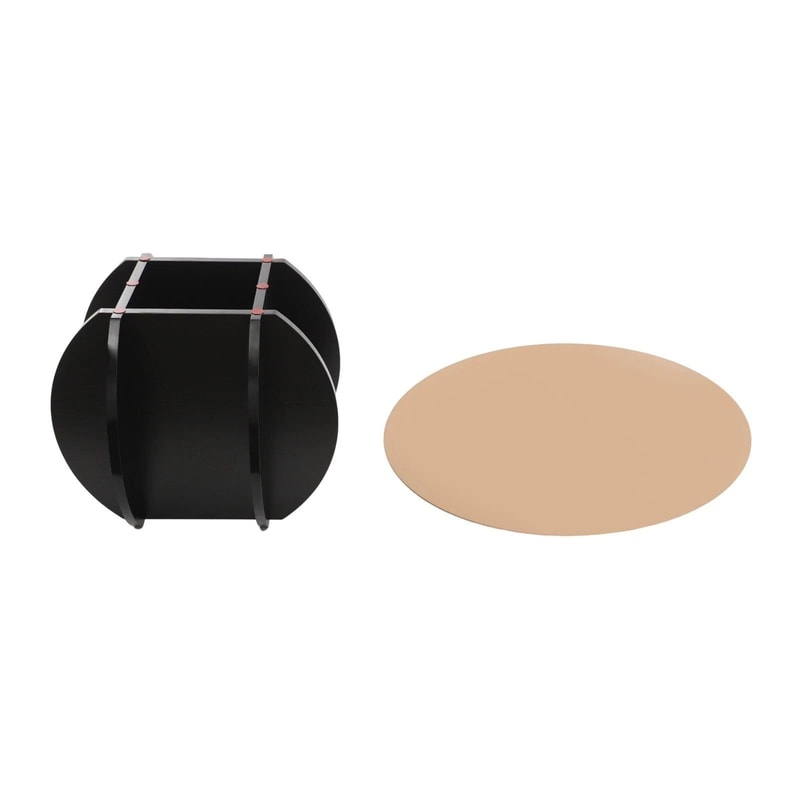 Unique Circle Center Table With Wood Base Round Glass Tabletop Coffee 9