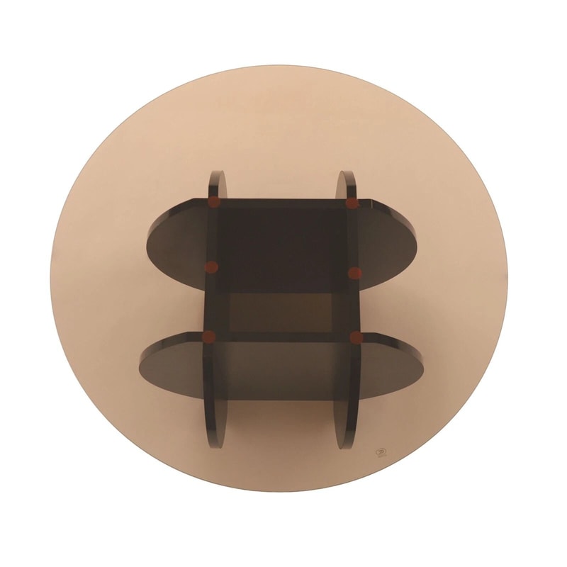 Unique Circle Center Table With Wood Base Round Glass Tabletop Coffee 8