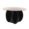 Unique Circle Center Table With Wood Base Round Glass Tabletop Coffee 2