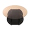 Unique Circle Center Table With Wood Base Round Glass Tabletop Coffee 3