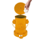 Pedal Trash Can For IndoorOutdoor Use Retro Fire Hydrant Design Yellow 10