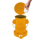 Pedal Trash Can For IndoorOutdoor Use Retro Fire Hydrant Design Yellow 10