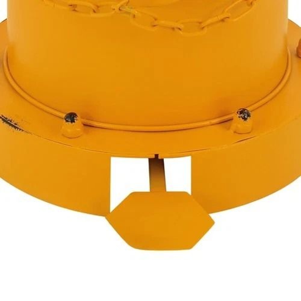 Pedal Trash Can For IndoorOutdoor Use Retro Fire Hydrant Design Yellow 2