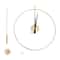 Hollow Design WallMounted Clock With Pendulum Gold Gift 11