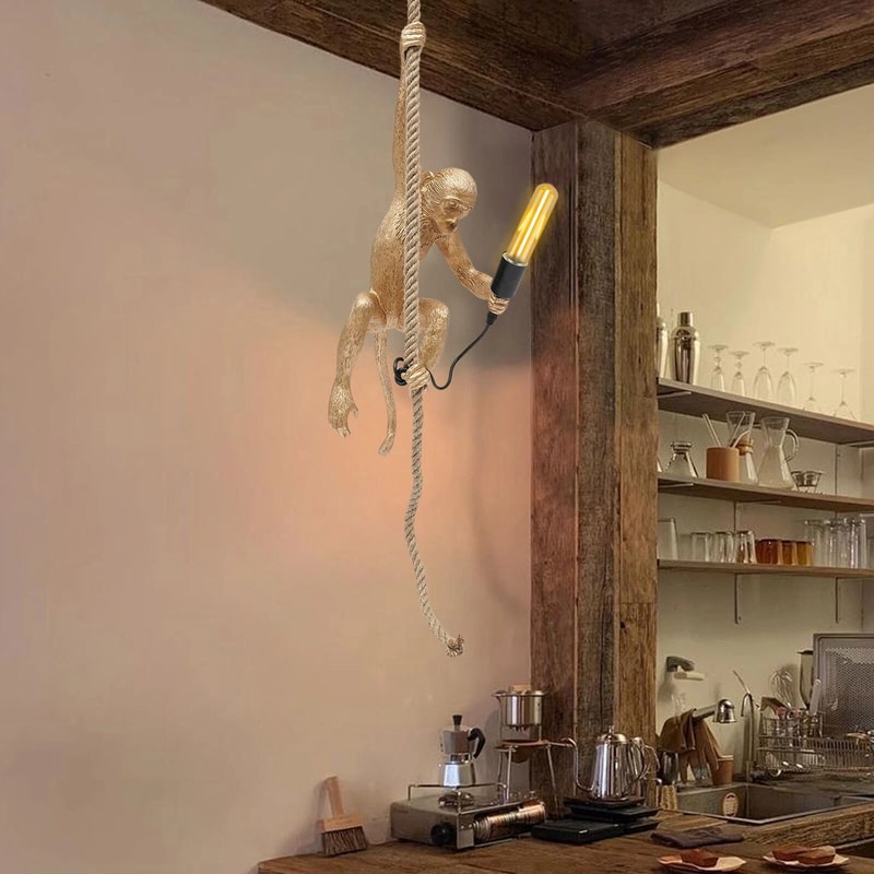 LED Monkey Chandelier Ceiling Lamp Unique Pendent Lamp Home Decor 1