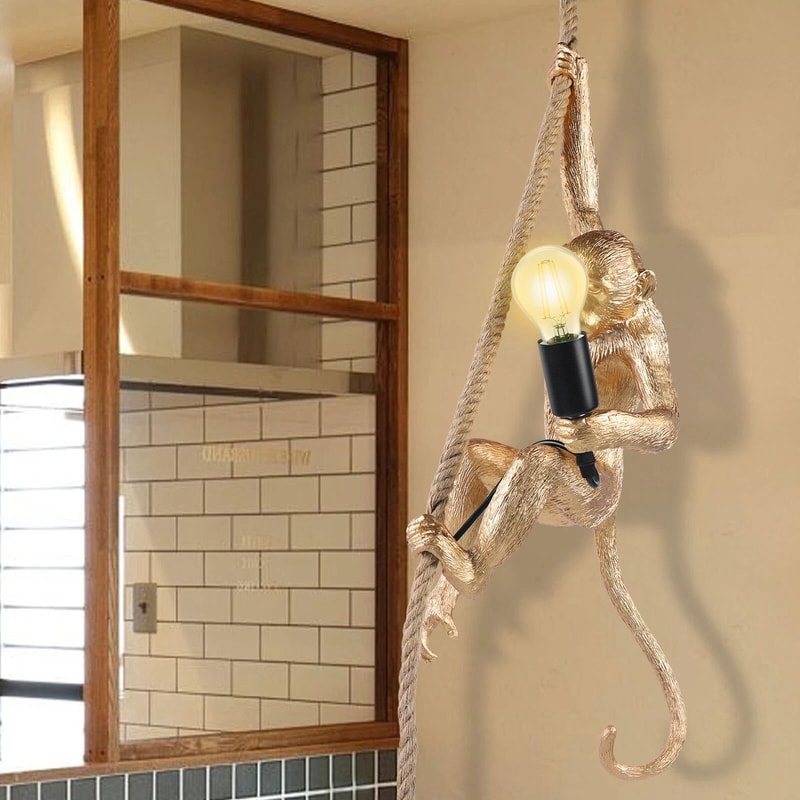 LED Monkey Chandelier Ceiling Lamp Unique Pendent Lamp Home Decor 2