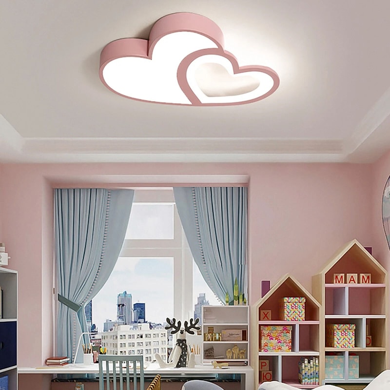 Flush Mount Pendant Lamp Modern Heart Shape LED Ceiling Light Chandelier Fixture 3