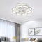 Crystal Flower Shaped Chandelier Lamp Fixture Modern Acrylic LED Ceiling Light 4