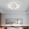 Crystal Flower Shaped Chandelier Lamp Fixture Modern Acrylic LED Ceiling Light 6