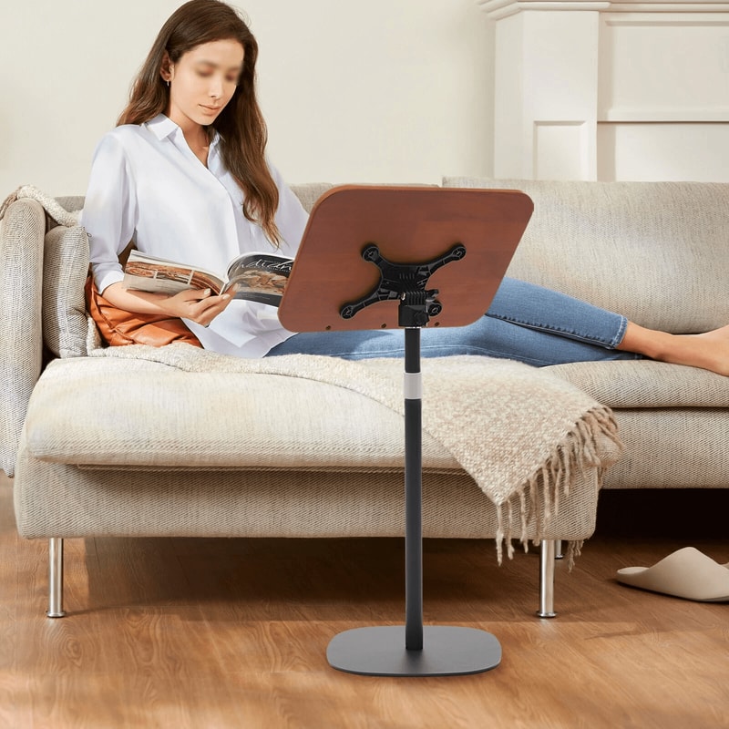 Multifunction Wooden Music Stand Adjustable Wood Book Stand For Home Office 0