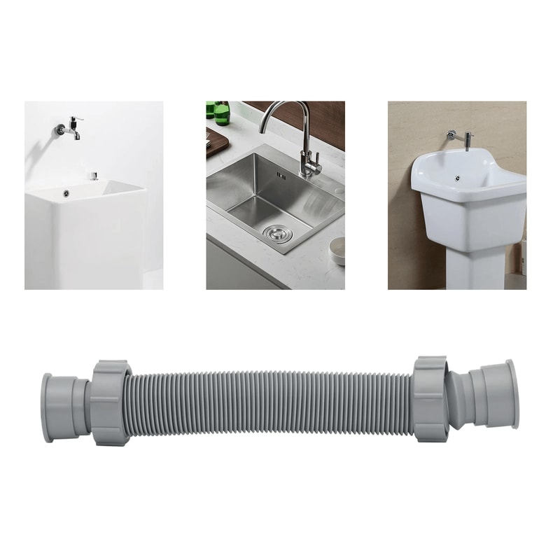 Drain Tubing Pipe For Kitchen Sink Flexible Basin Water Drain Hose Tube LeakProof Design Easy To U 9