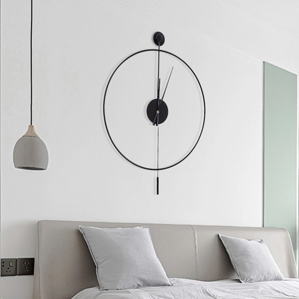 Home Clock Silent Minimalist Wall Clock Round Modern Art Decor 3