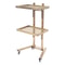 Stainless Steel 2 Tier Gold Beauty Salon SPA Rolling Cart Foldable Tray Trolley 5