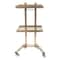 Stainless Steel 2 Tier Gold Beauty Salon SPA Rolling Cart Foldable Tray Trolley 6