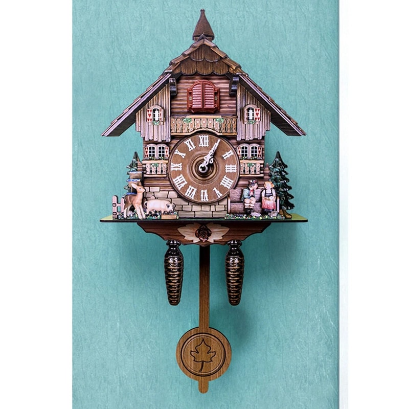 Elegant Vintage Cuckoo Wall Clock With Black Forest Design And Singing Feature 2