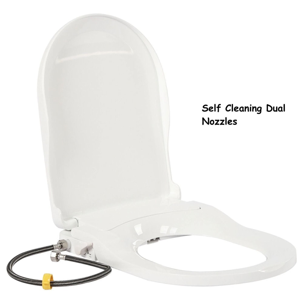 Bidet Fresh Water Spray Kit NonElectric Toilet Seat Attachment With Dual Nozzle 1