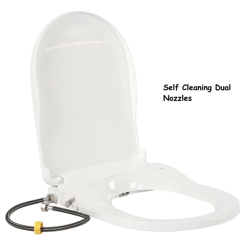 Bidet Fresh Water Spray Kit NonElectric Toilet Seat Attachment With Dual Nozzle 1