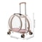 Rolling Wheels Pet Carrier Transparent Fully Breathable For Traveling 7