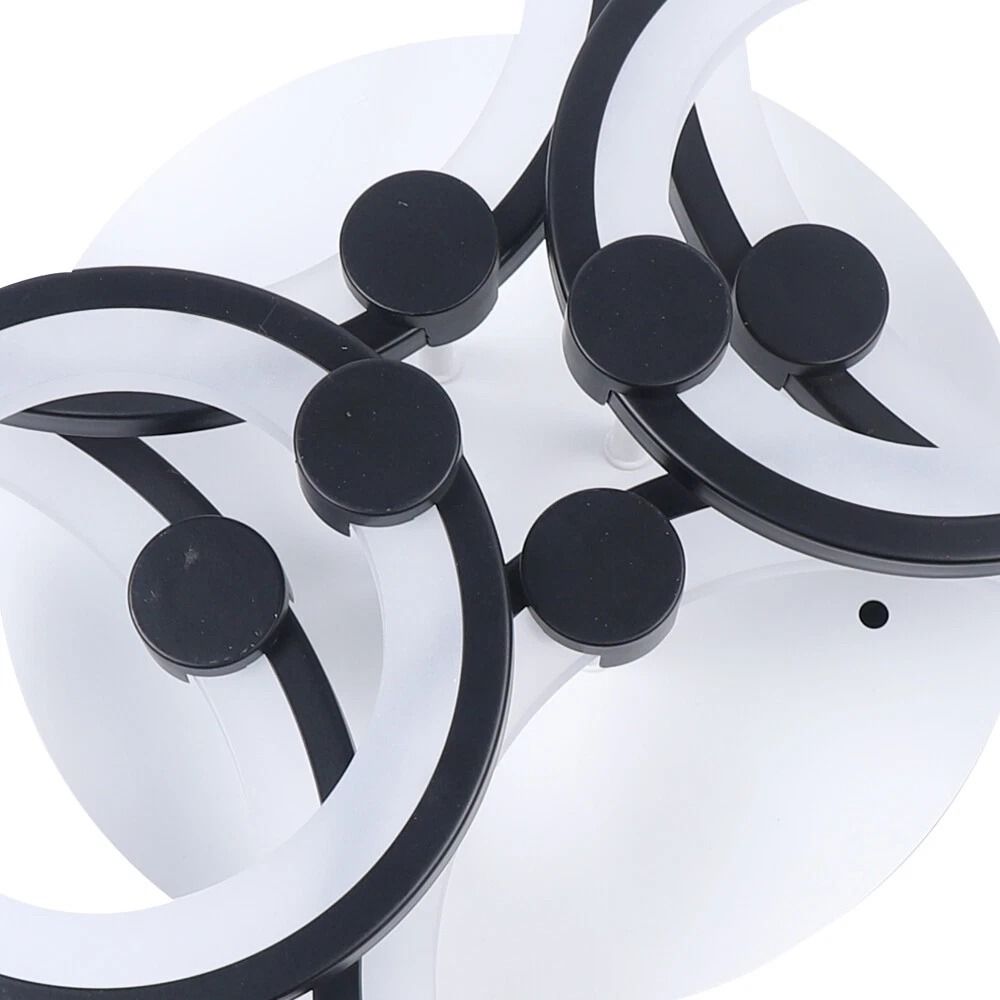 Acrylic Pendant Lamp 6 Heads Modern LED Ceiling Light Fixture Black 5