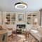 Flush Mount Ceiling Fan With Remote Modern LED Light Dimmable Chandelier 0