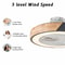 Flush Mount Ceiling Fan With Remote Modern LED Light Dimmable Chandelier 5