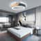 Flush Mount Ceiling Fan With Remote Modern LED Light Dimmable Chandelier 6