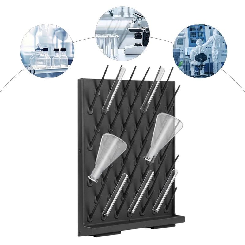 52 Peg Lab Drying Rack Detachable Draining Rack For Glassware 8