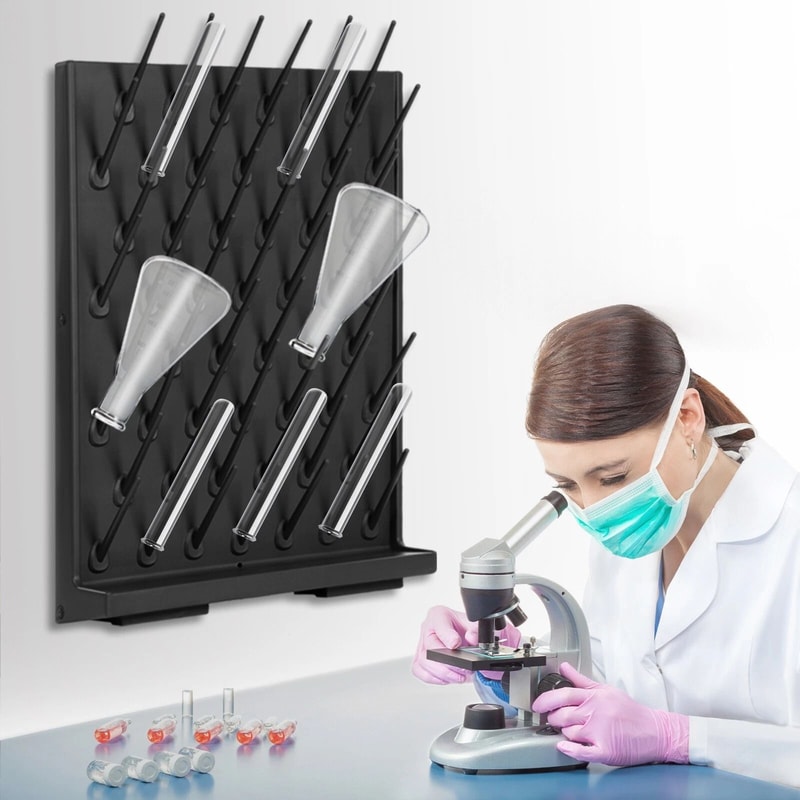 52 Peg Lab Drying Rack Detachable Draining Rack For Glassware 0