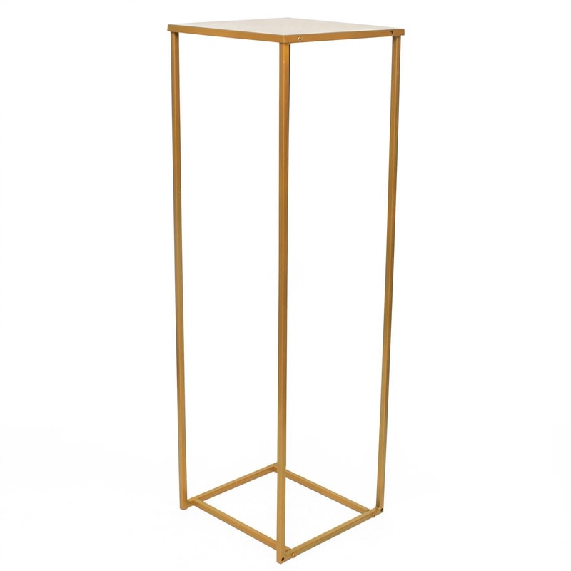 Elegant Gold Wedding Flower Stand Set Plating Floral Decor Vase Floor Column Stand 5