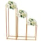 Elegant Gold Wedding Flower Stand Set Plating Floral Decor Vase Floor Column Stand 1