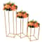 Elegant Gold Wedding Flower Stand Set Plating Floral Decor Vase Floor Column Stand 4