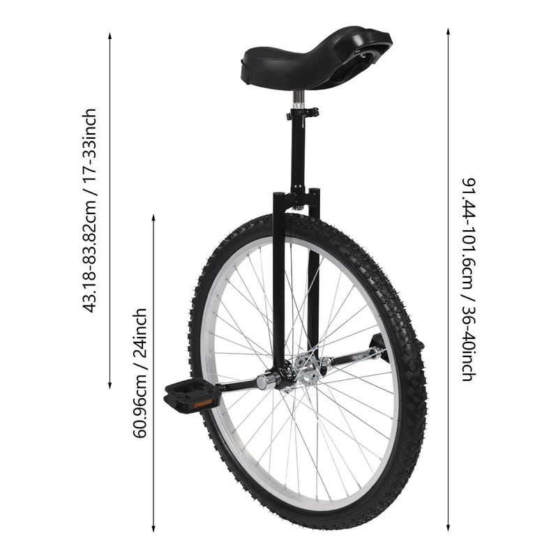 Adjustable Height Ride Bike Unicycle Steel Frame Bicycle For Unisex Adults 10