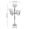Elegant Glass Crystal Centerpiece 5 Arm Table Candelabra Votive Candle Stick Holder 12