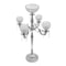 Elegant Glass Crystal Centerpiece 5 Arm Table Candelabra Votive Candle Stick Holder 8