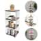 3 Tiers 360 Rotating Display Bookshelf Standing Corner Storage Rack Modern Bookcase 1