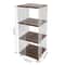 3 Tiers 360 Rotating Display Bookshelf Standing Corner Storage Rack Modern Bookcase 10