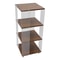 3 Tiers 360 Rotating Display Bookshelf Standing Corner Storage Rack Modern Bookcase 7