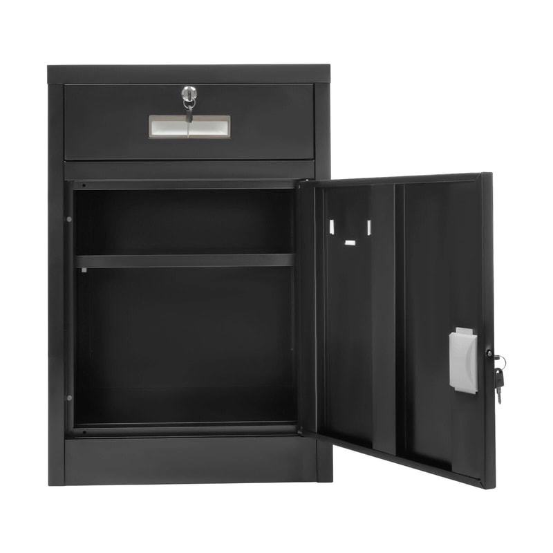 Metal 1 Drawer Filing Cabinet With Lock Vertical File Storage Cabinet For Office 2