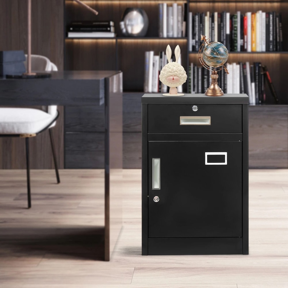 Metal 1 Drawer Filing Cabinet With Lock Vertical File Storage Cabinet For Office 8