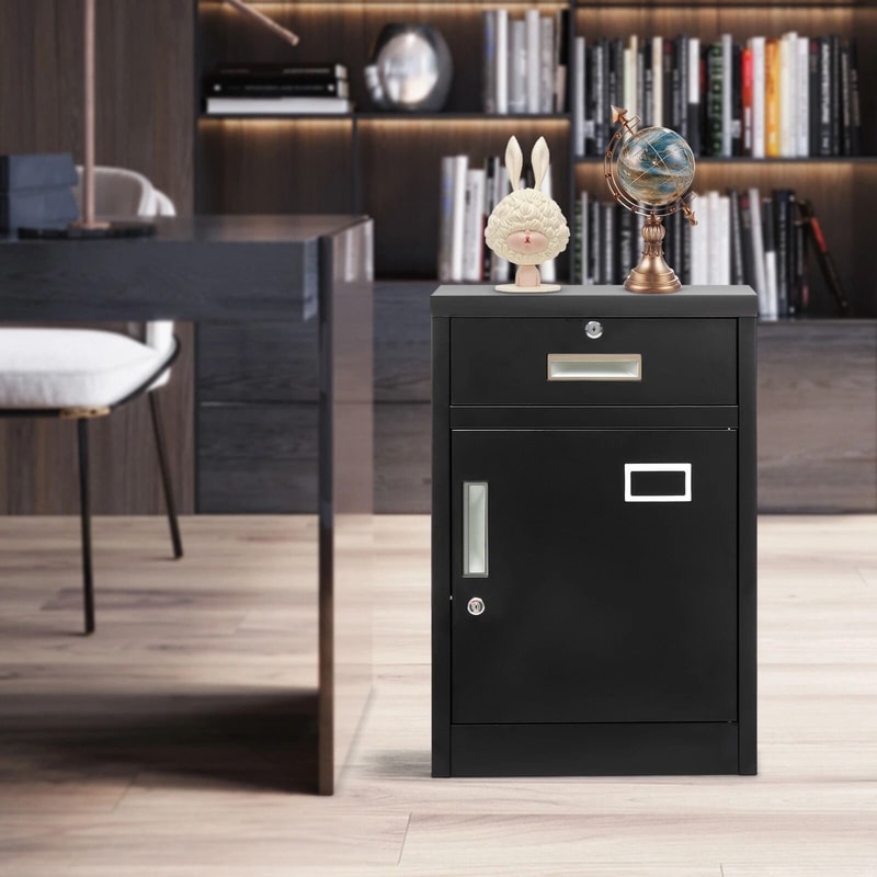 Metal 1 Drawer Filing Cabinet With Lock Vertical File Storage Cabinet For Office 8