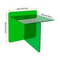 Free Standing Green Modern Bedside Table Acrylic End Table Stylish Side Table For Living Room 6